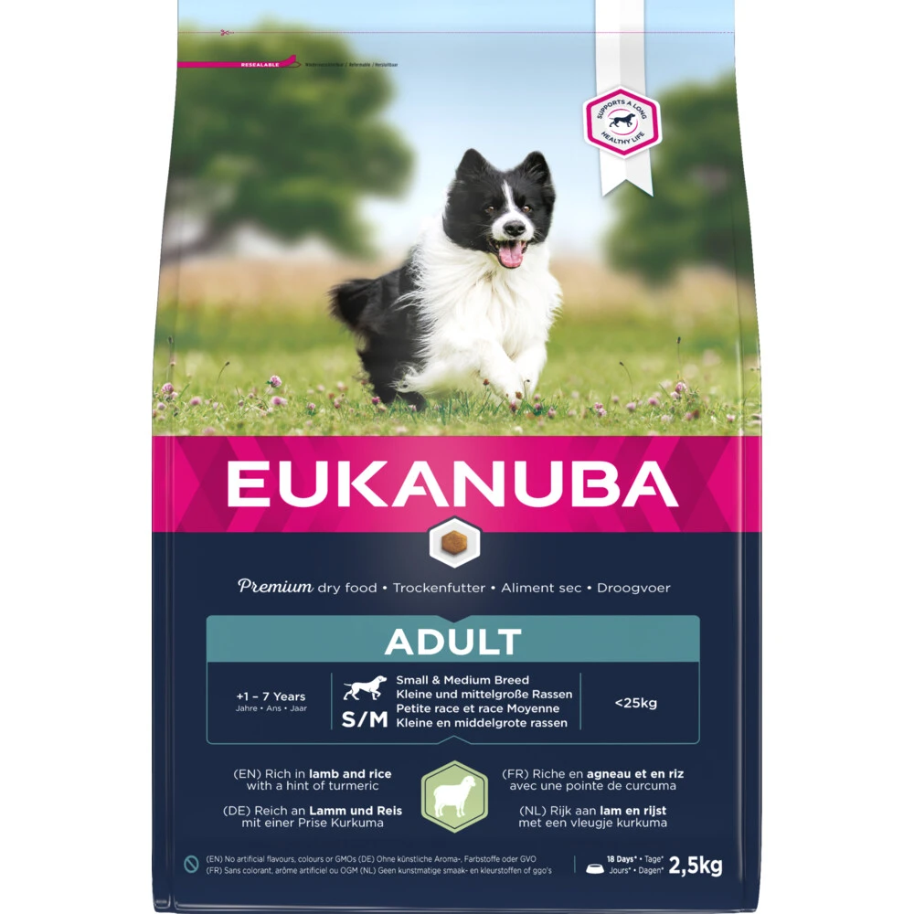 Eukanuba Dog Adult Small - Medium Lam - Rijst 3 Eukanuba Dog Adult Small - Medium Lam - Rijst