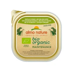 9x Almo Nature Bio Organic Maintenance Hondenvoer Kip En Groenten