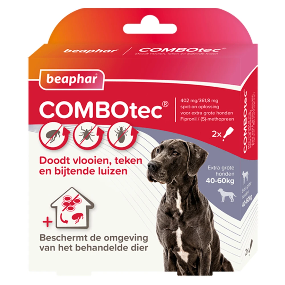 Beaphar Combotec Anti Vlooien En Teken Druppels Hond 40-60 Kg 3 Beaphar Combotec Anti Vlooien En Teken Druppels Hond 40-60 Kg