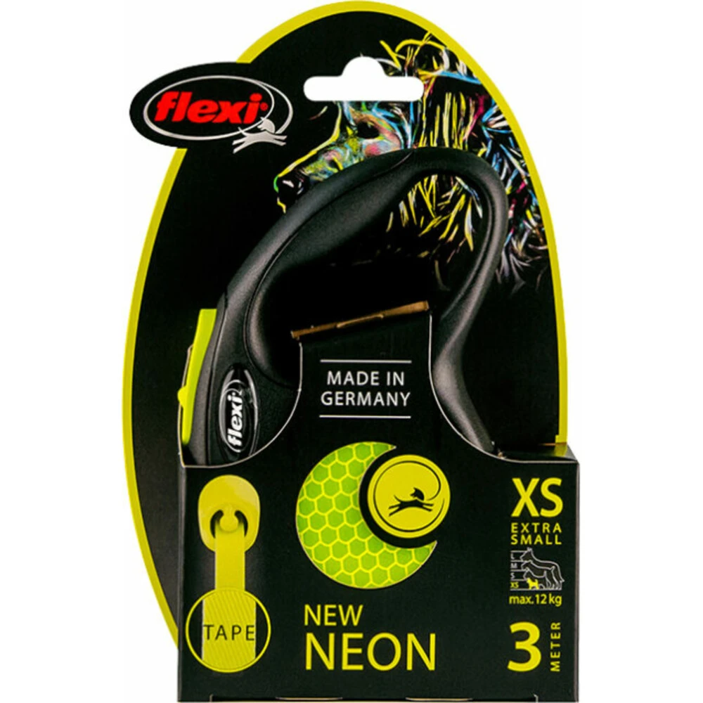 Flexi Rollijn New Neon Tape Geel 3 Flexi Rollijn New Neon Tape Geel