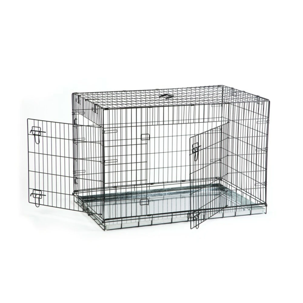 Beeztees Hondenbench 2 Deurs Zwart 4 Beeztees Hondenbench 2 Deurs Zwart - Afbeelding 2