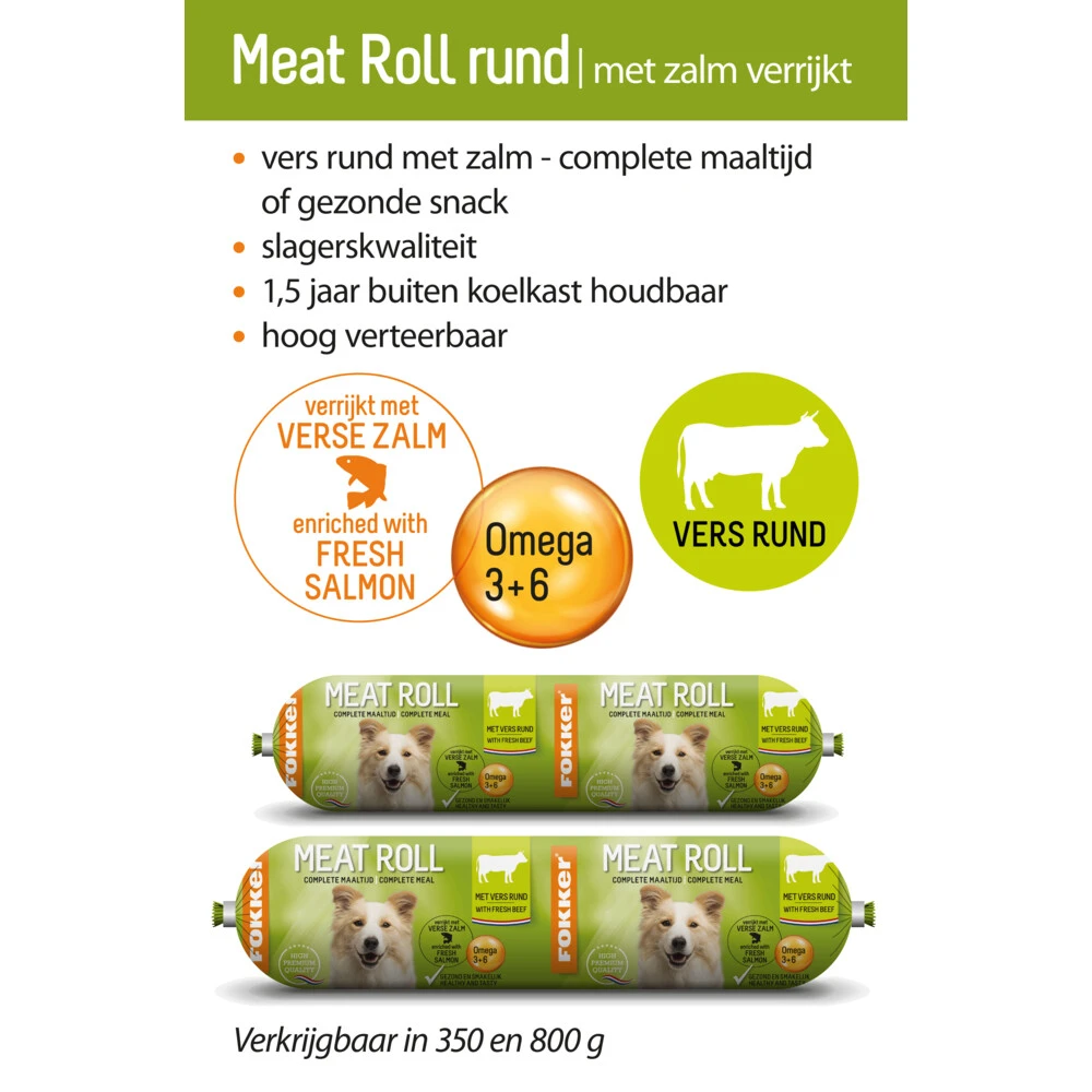 14x Fokker Meat Roll Rund - Zalm 4 14x Fokker Meat Roll Rund - Zalm - Afbeelding 2