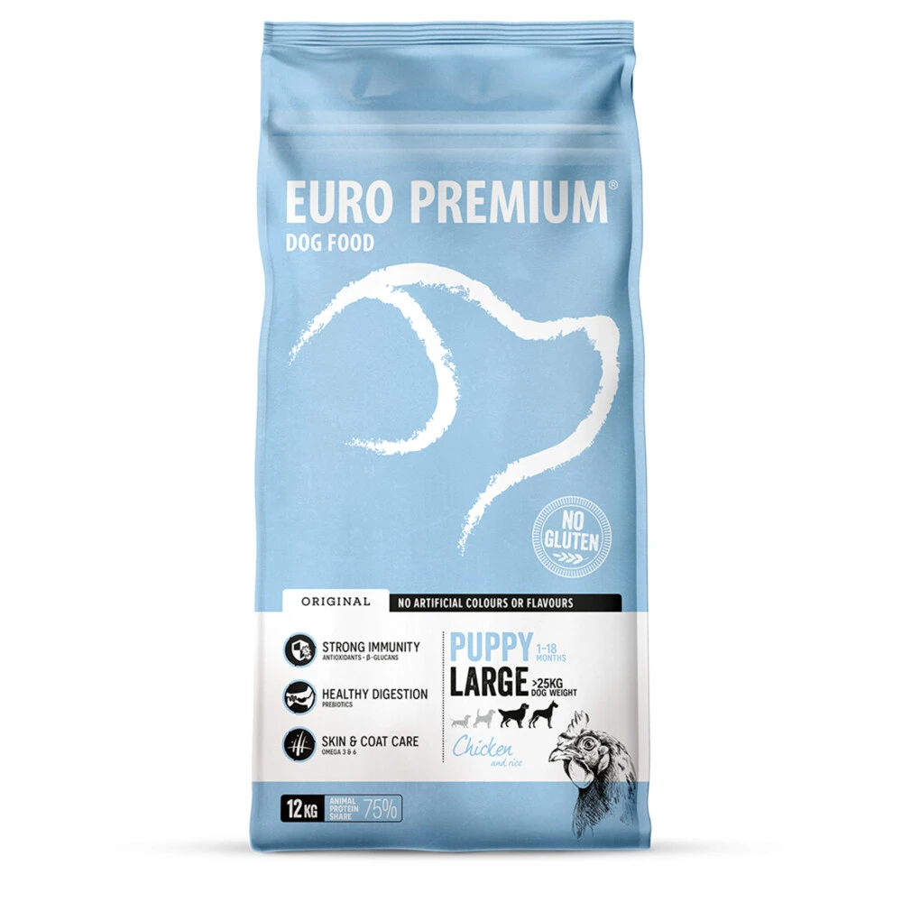 Euro-Premium Puppy Large Kip - Rijst 3 Euro-Premium Puppy Large Kip - Rijst