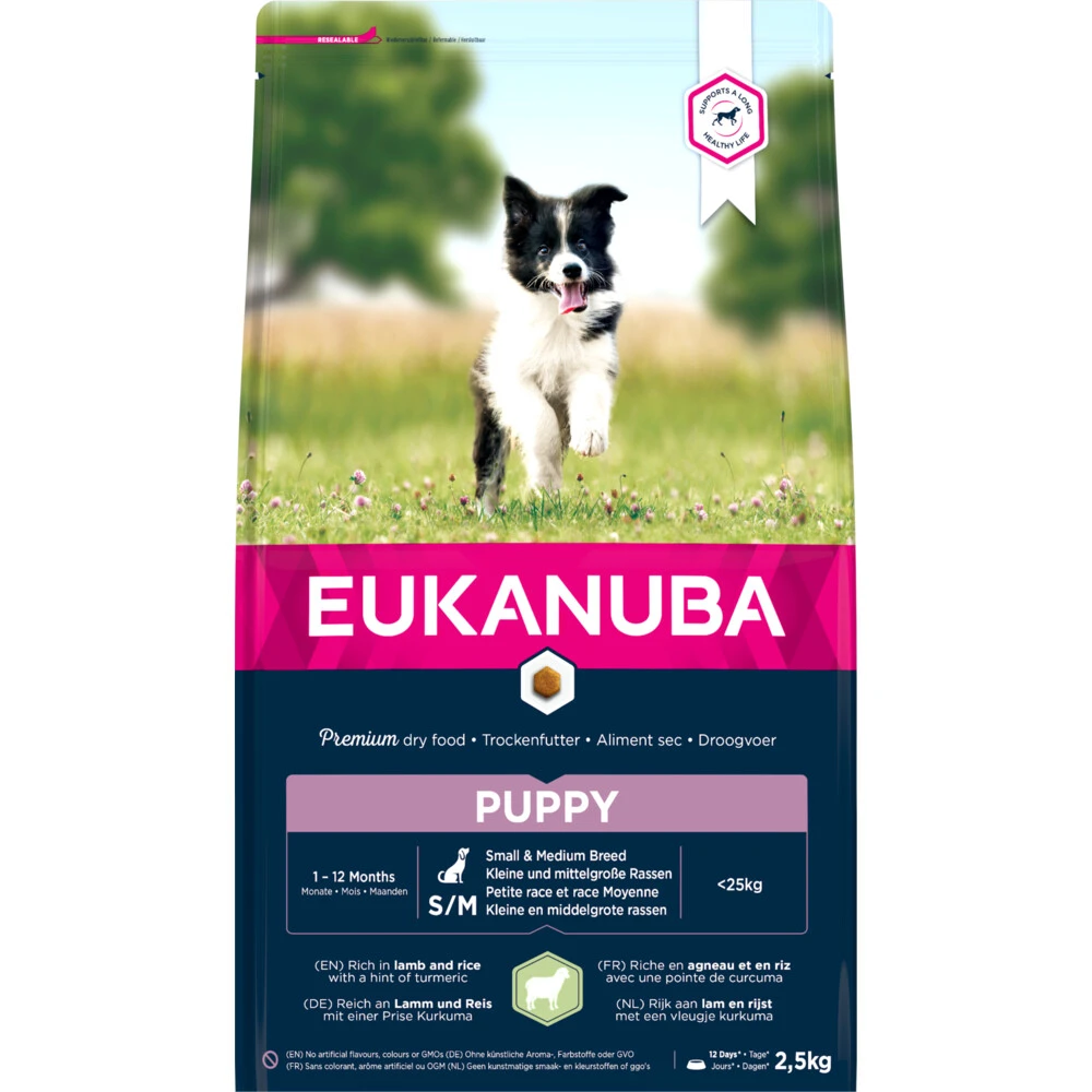 Eukanuba Puppy Small - Medium Lam - Rijst 3 Eukanuba Puppy Small - Medium Lam - Rijst