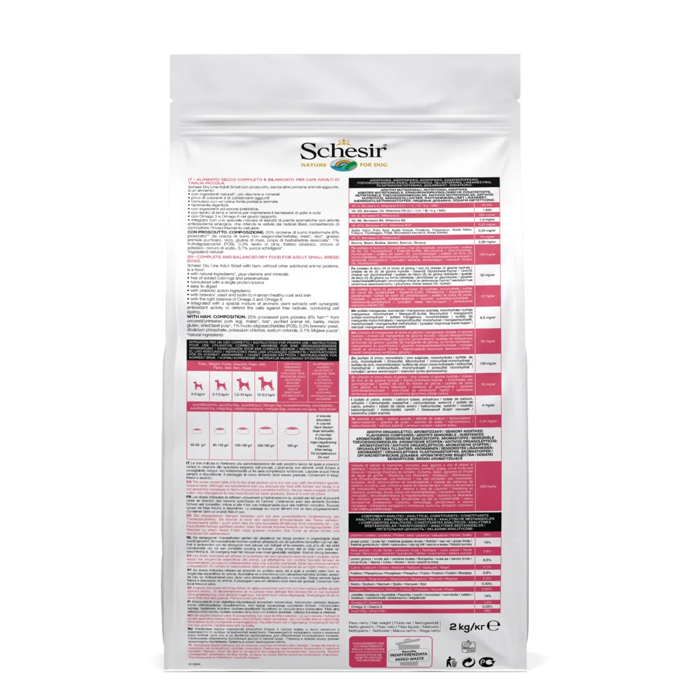 Schesir Hondenvoer Dry Small Ham 6 Schesir Hondenvoer Dry Small Ham - Afbeelding 4