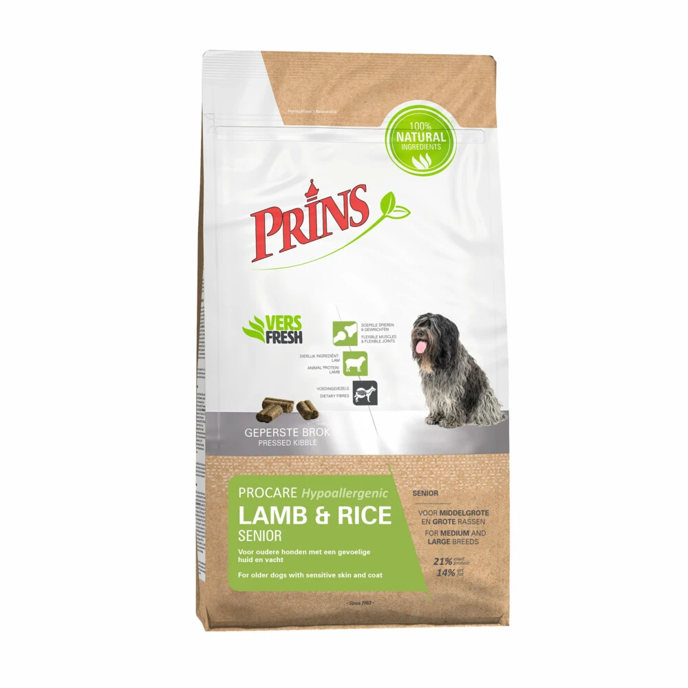 Prins Procare Hypoallergeen Lam - Rijst Senior 3 Prins Procare Hypoallergeen Lam - Rijst Senior