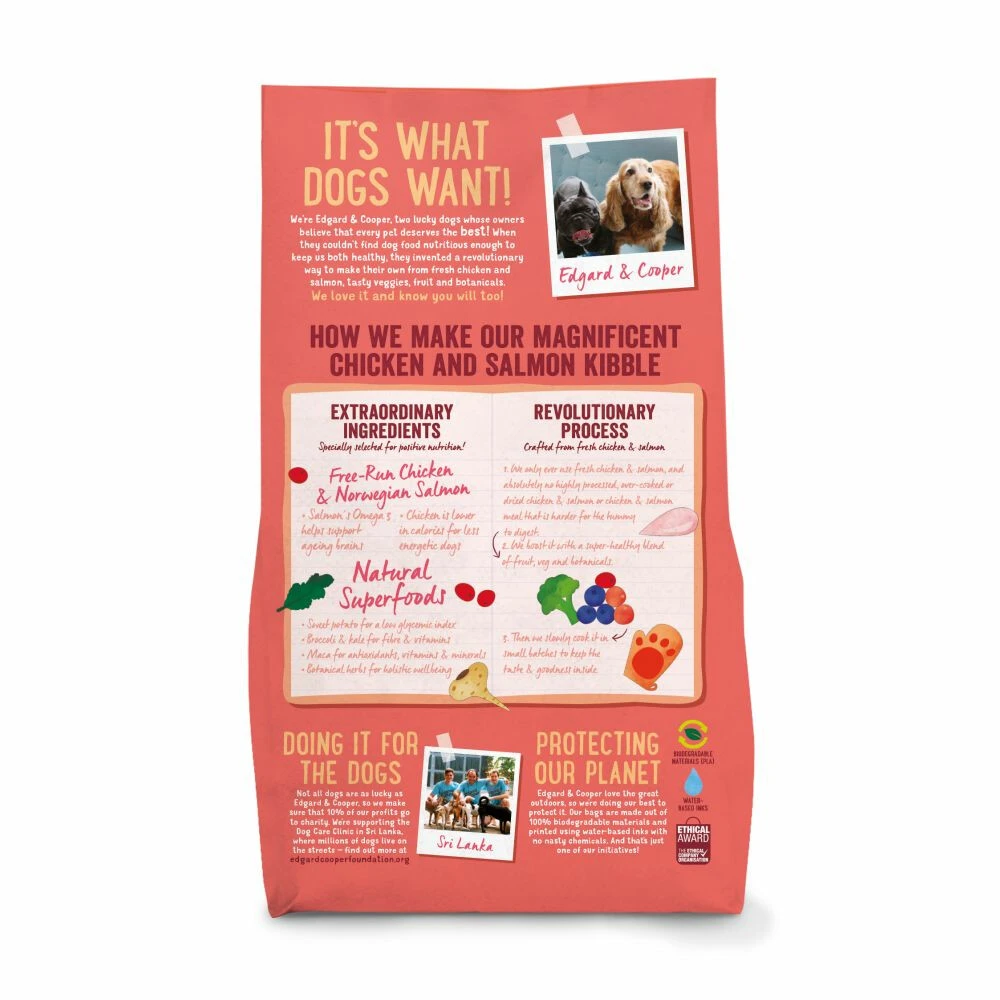 Edgard & Cooper Hondenvoer Senior Scharrelkip - Noorse Zalm 4 Edgard & Cooper Hondenvoer Senior Scharrelkip - Noorse Zalm - Afbeelding 2