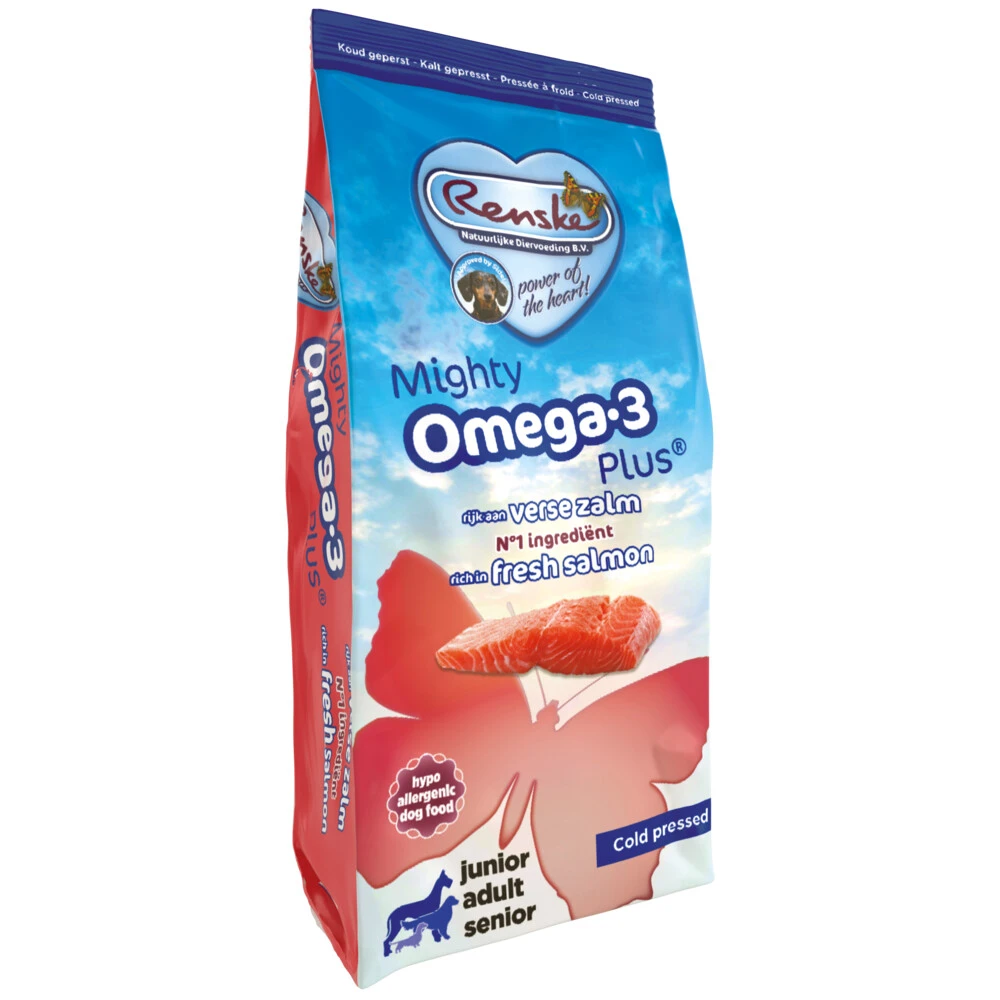 Renske Mighty Omega Plus Geperst Hondenvoer Zalm 3 Renske Mighty Omega Plus Geperst Hondenvoer Zalm
